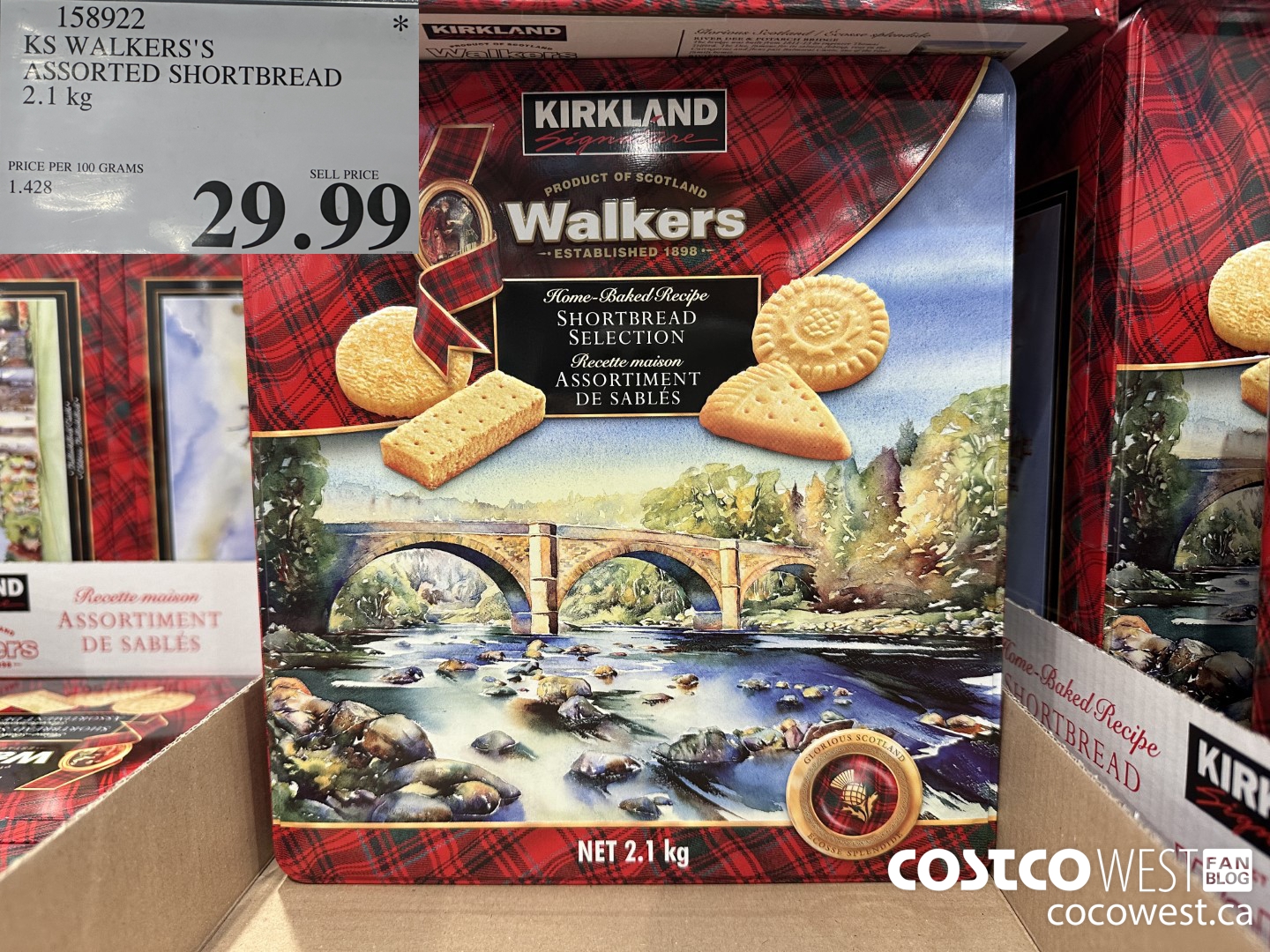 158922 KS WALKERS'S ASSORTED SHORTBREAD 2.1 KG $29.99