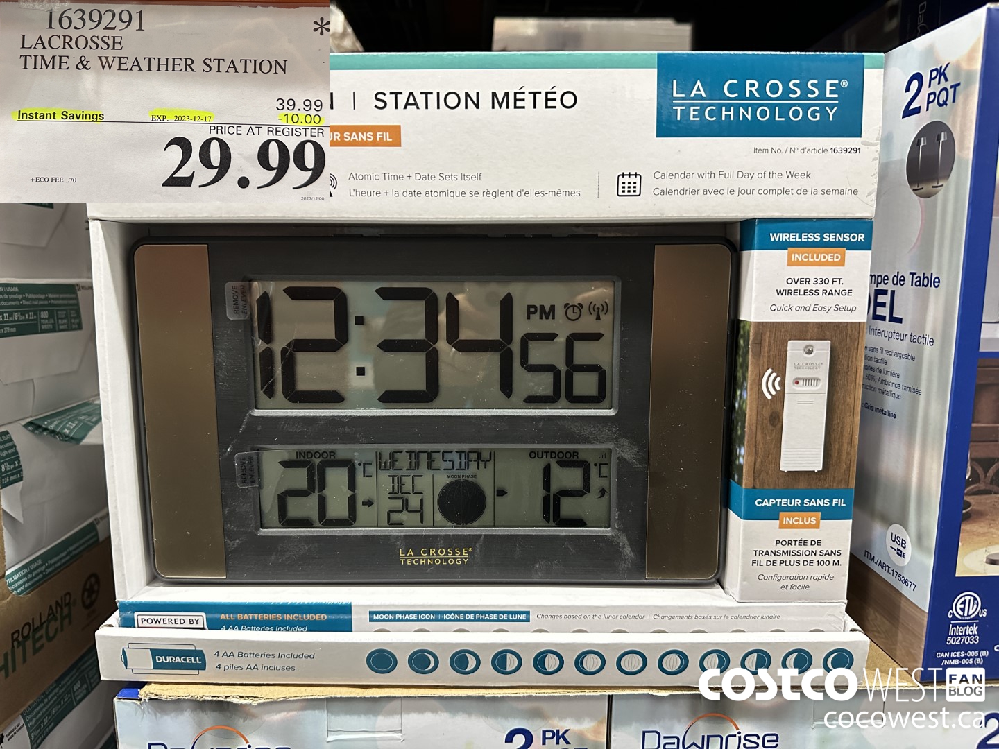 1639291 LACROSSE TIME & WEATHER STATION ($10.00 INSTANT SAVINGS EXPIRES ON 2023-12-17) $29.99