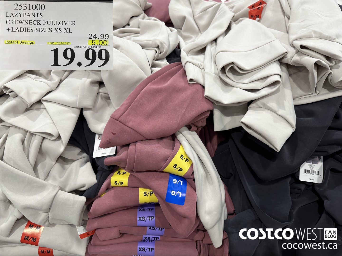 2531000 LAZYPANTS CREWNECK PULLOVER LADIES SIZES XS-XL ($5.00 INSTANT SAVINGS EXPIRES ON 2023-12-17) $19.99