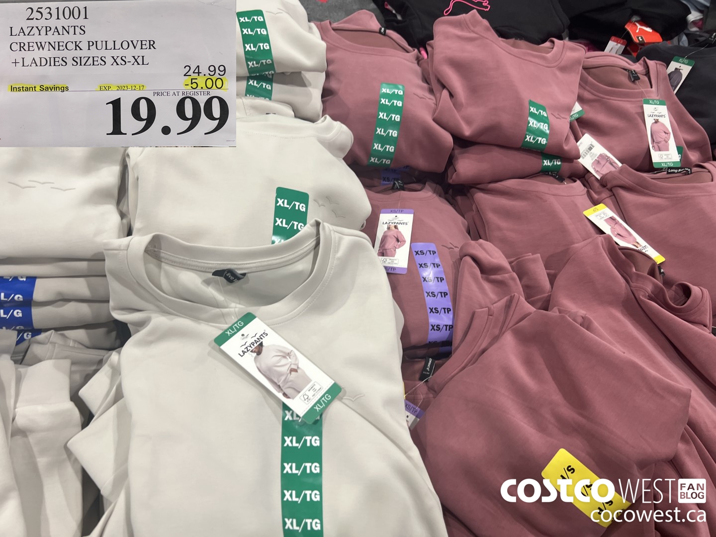 2531001 LAZYPANTS CREWNECK PULLOVER LADIES SIZES XS-XL ($5.00 INSTANT SAVINGS EXPIRES ON 2023-12-17) $19.99