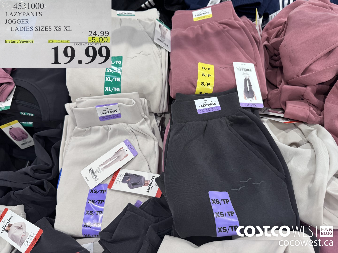 4531000 LAZYPANTS SUEDED JOGGER LADIES SIZES XS-XL ($5.00 INSTANT SAVINGS EXPIRES ON 2023-12-17) $19.99