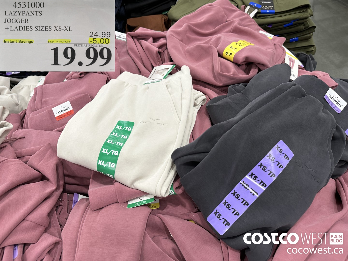 4531000 LAZYPANTS SUEDED JOGGER LADIES SIZES XS-XL ($5.00 INSTANT SAVINGS EXPIRES ON 2023-12-17) $19.99