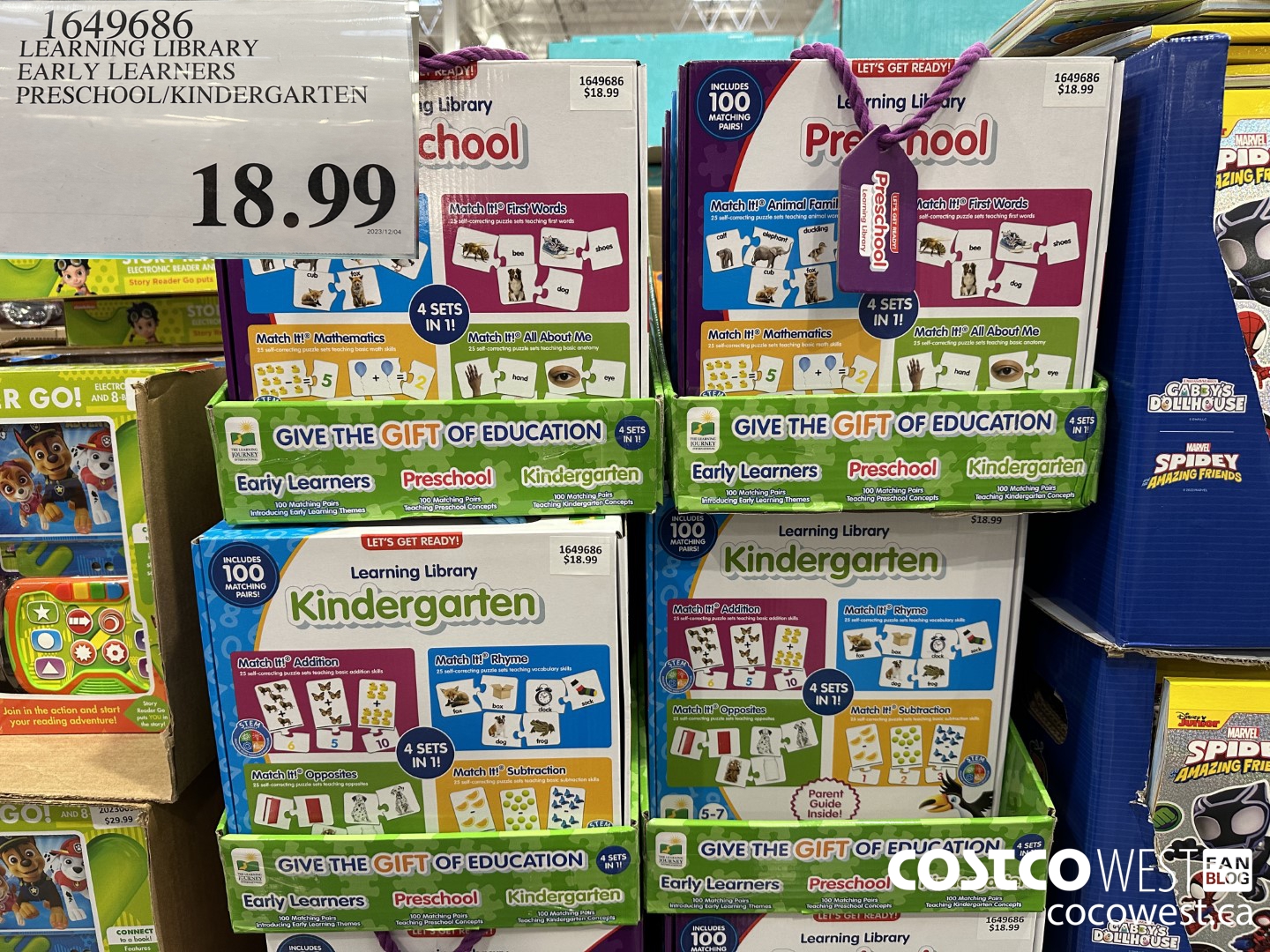 1649686 LEARNING LIBRARY EARLY LEARNERS PRESCHOOL/KINDERGARTEN $18.99