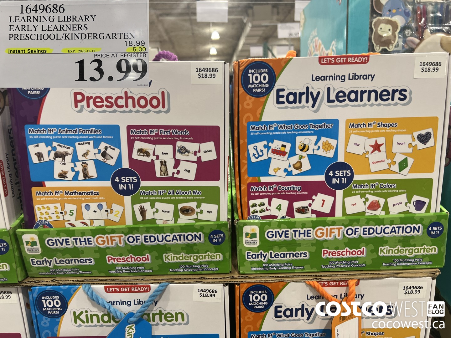 1649686 LEARNING LIBRARY EARLY LEARNERS PRESCHOOL/KINDERGARTEN ($5.00 INSTANT SAVINGS EXPIRES ON 2023-12-17) $13.99