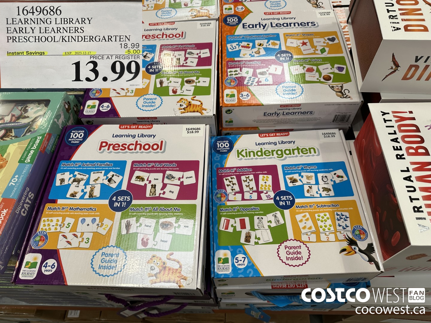 1649686 LEARNING LIBRARY EARLY LEARNERS PRESCHOOL/KINDERGARTEN ($5.00 INSTANT SAVINGS EXPIRES ON 2023-12-17) $13.99