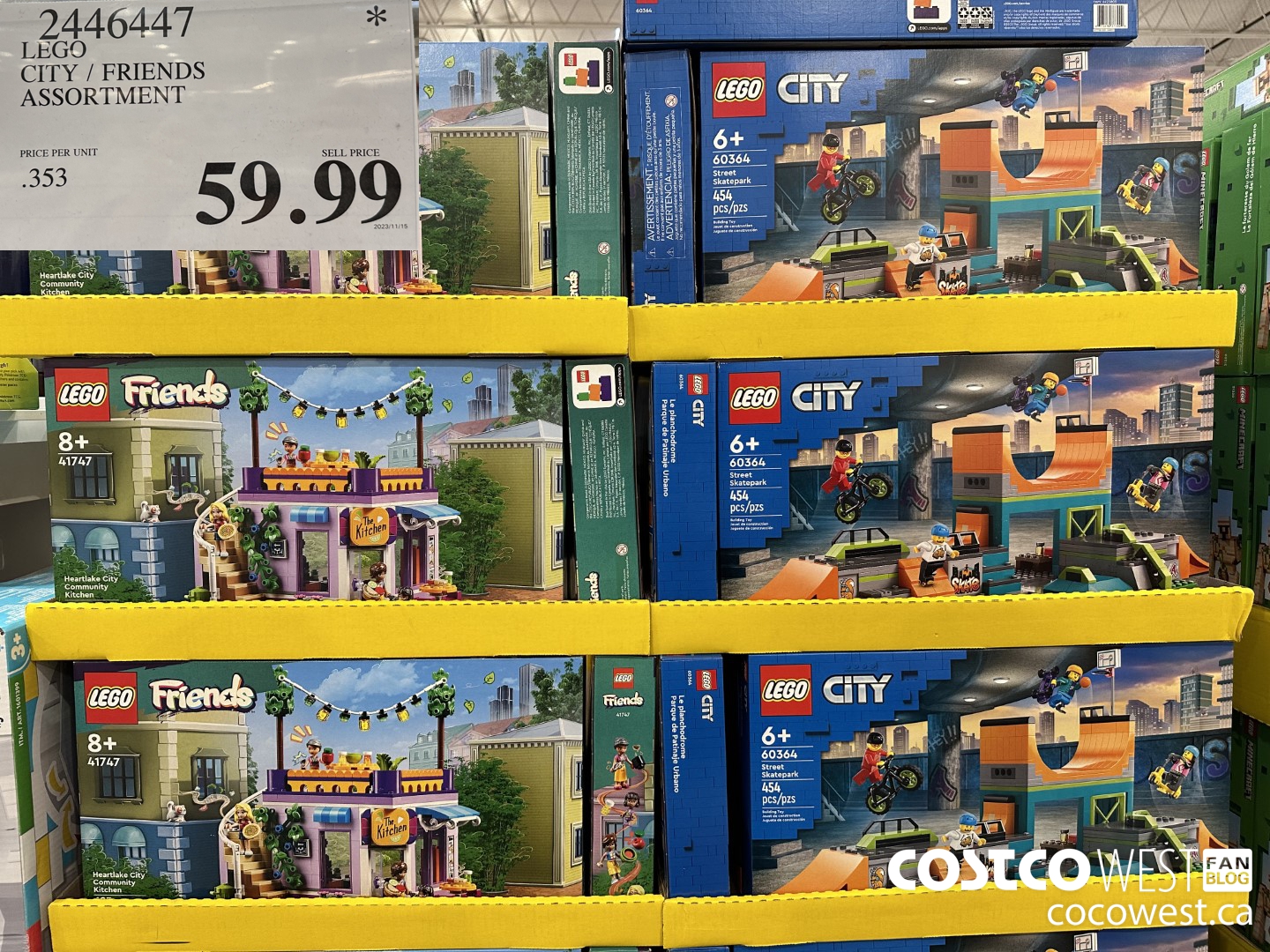 2446447 LEGO CITY / FRIENDS ASSORTMENT $59.99