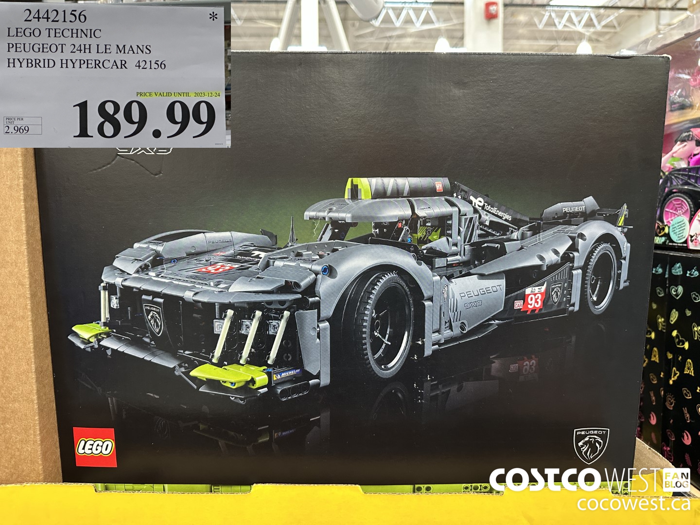2442156 LEGO TECHNIC PEUGEOT 24H LE MANS HYBRID HYPERCAR 42156 (EXPIRES ON 2023-12-24) $189.99