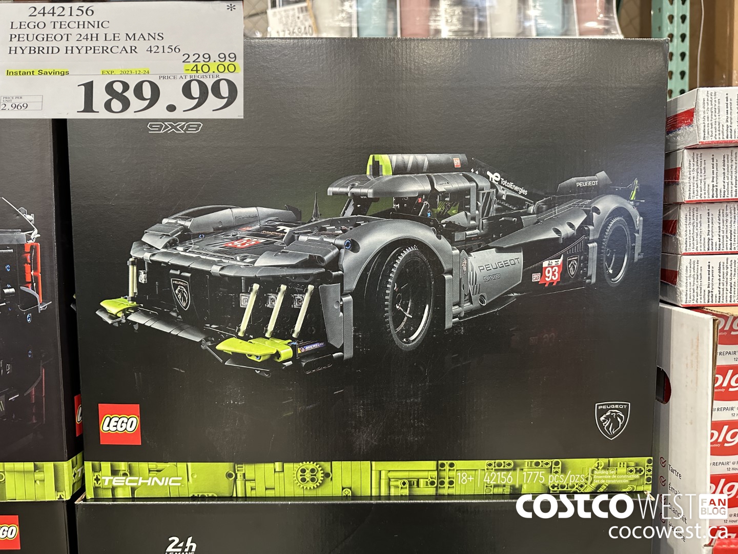 2442156 LEGO TECHNIC PEUGEOT 24H LE MANS HYBRID HYPERCAR 42156 ($40.00 INSTANT SAVINGS EXPIRES ON 2023-12-24) $189.99