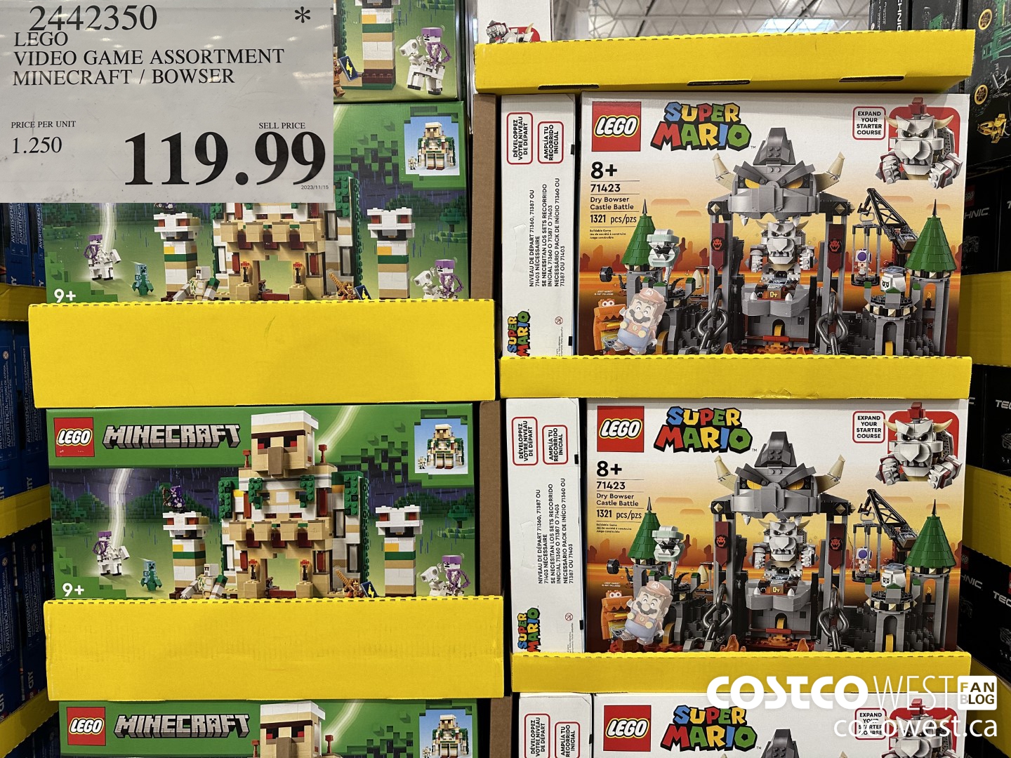 2442350 LEGO VIDEO GAME ASSORTMENT MINECRAFT / BOWSER $119.99