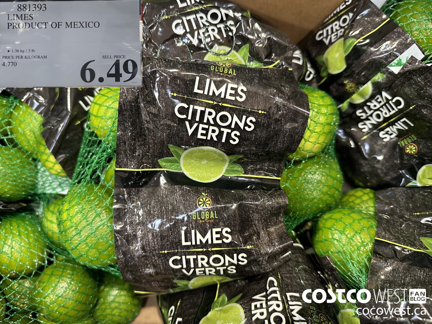 881393 LIMES PRODUCT OF MEXICO $6.49