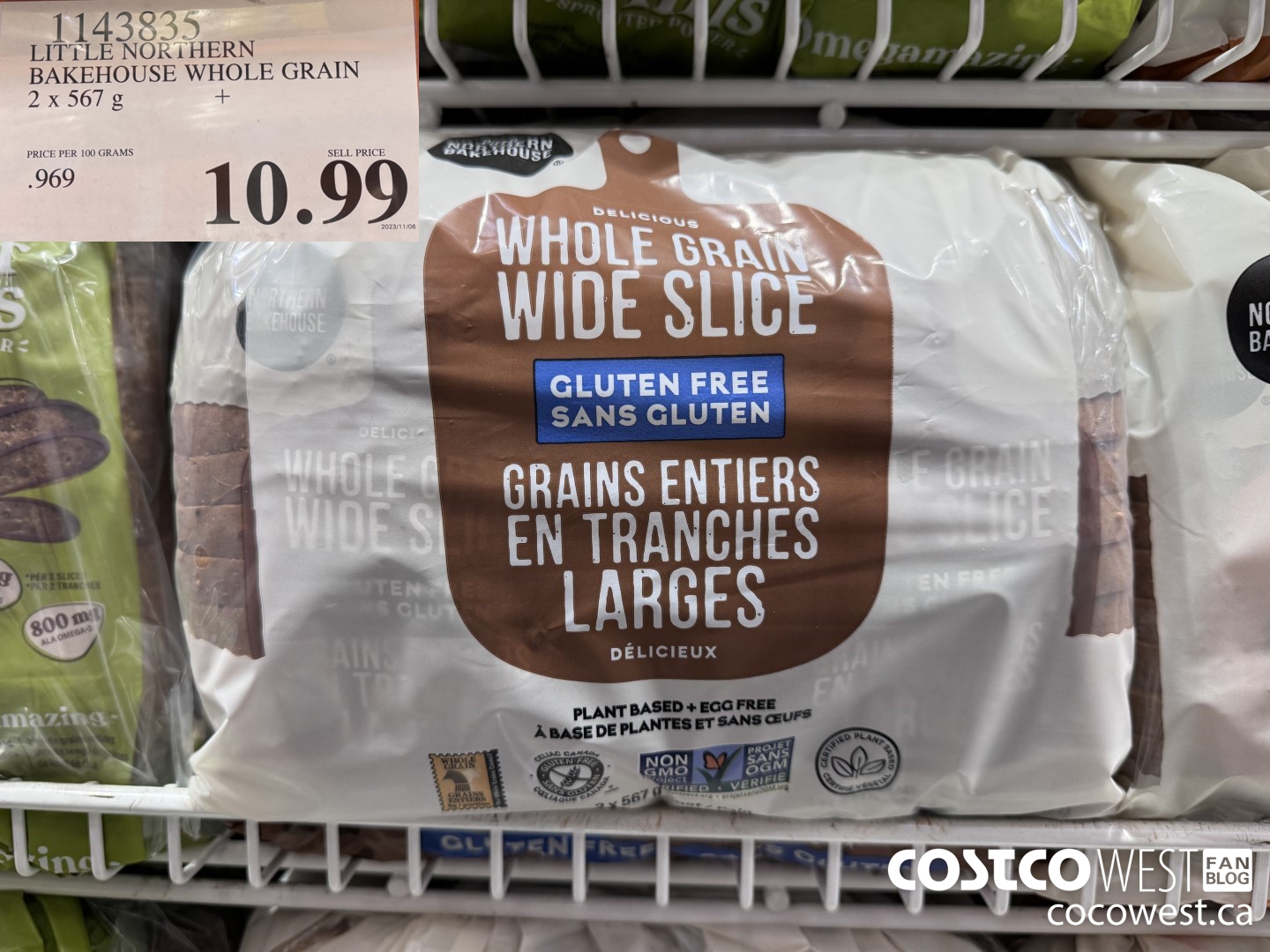 1143835 LITTLE NORTHERN BAKEHOUSE WHOLE GRAIN 2 X 567G  $10.99
