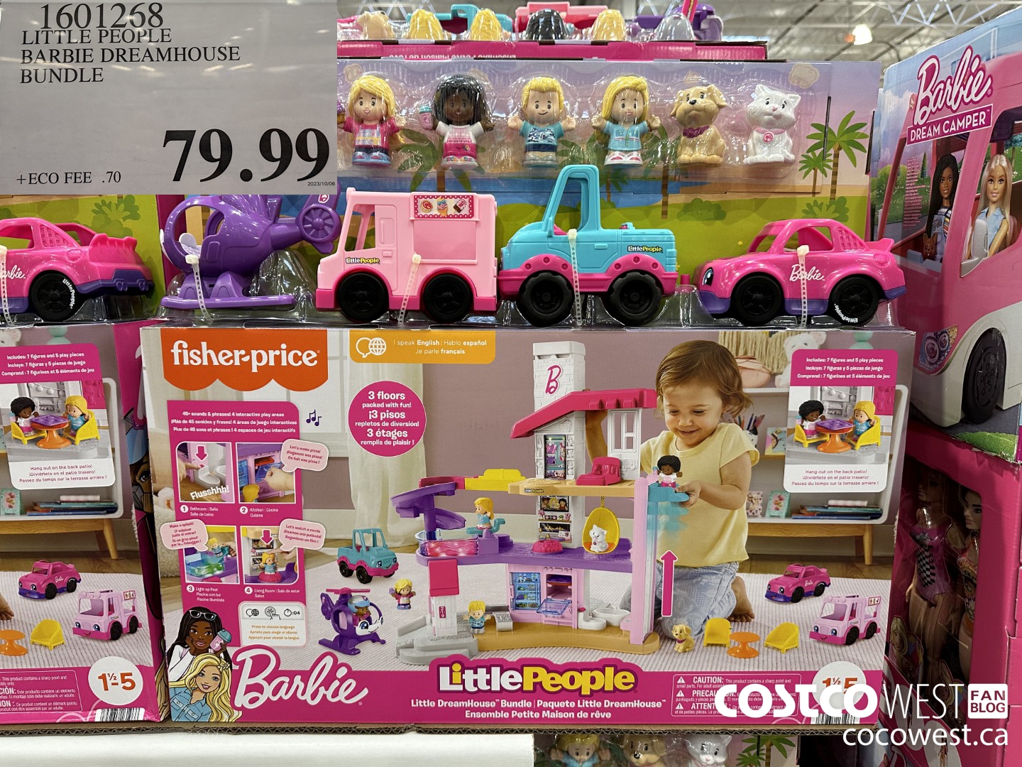 1601268 LITTLE PEOPLE BARBIE DREAMHOUSE BUNDLE $79.99