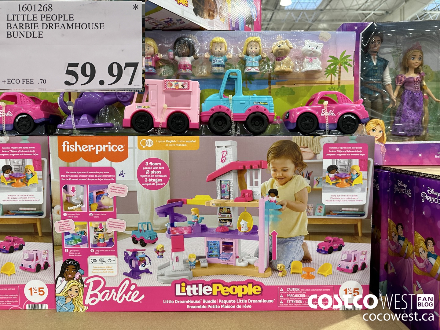 1601268 LITTLE PEOPLE BARBIE DREAMHOUSE BUNDLE $59.97
