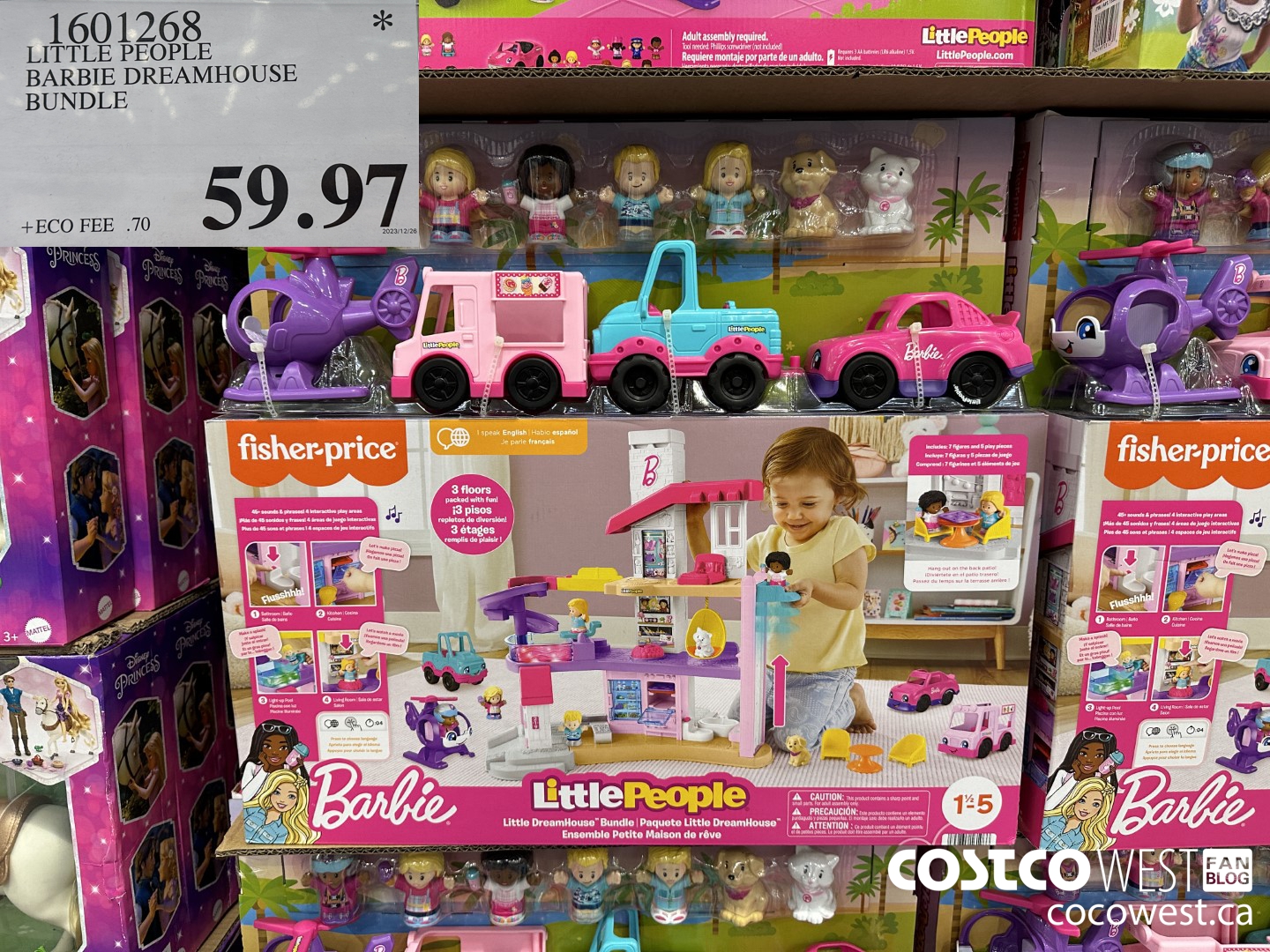 1601268 LITTLE PEOPLE BARBIE DREAMHOUSE BUNDLE $59.97