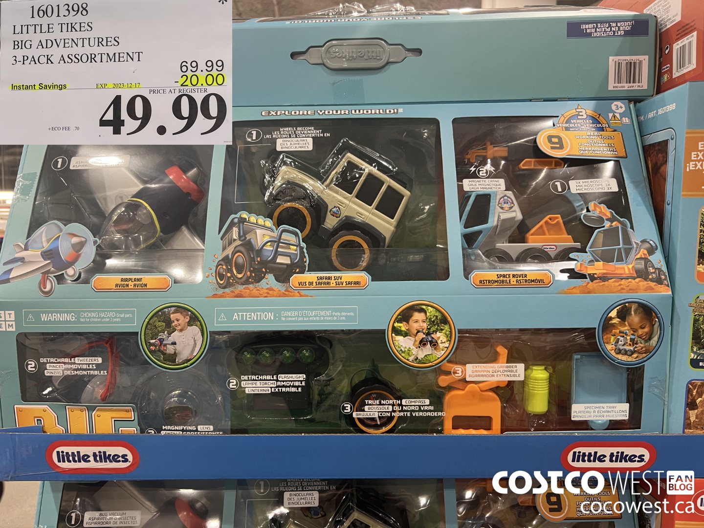 1601398 LITTLE TIKES BIG ADVENTURE 3-PACK ASSORTMENT ($20.00 INSTANT SAVINGS EXPIRES ON 2023-12-17) $49.99