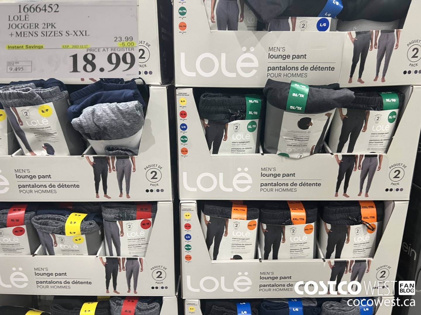 1666452 LOLE JOGGER 2PK MENS SIZES S-XXL ($5.00 INSTANT SAVINGS EXPIRES ON 2023-12-17) $18.99