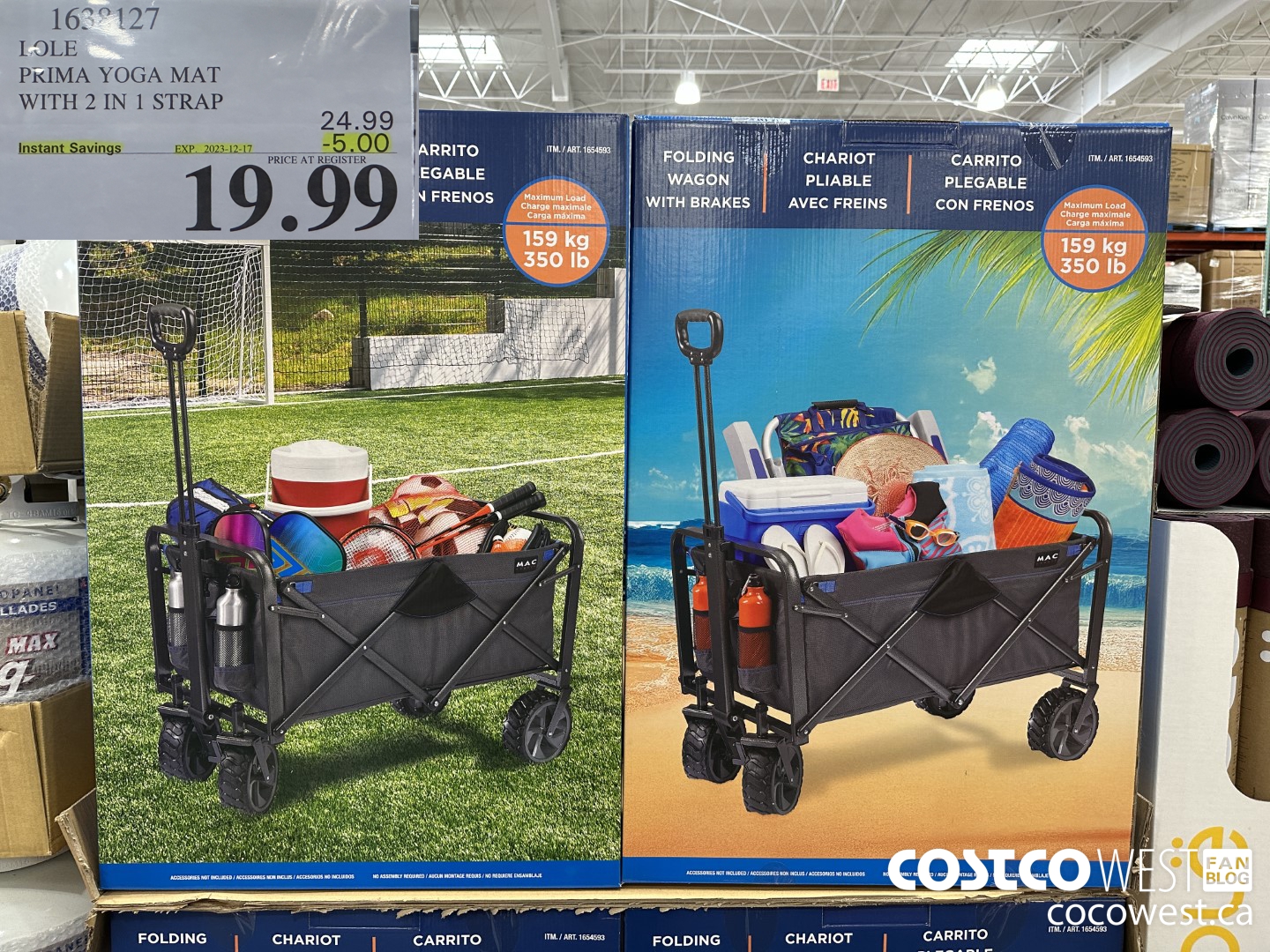 1638127 LOLE PRIMA YOGA MAT WITH 2 IN 1 STRAP ($5.00 INSTANT SAVINGS EXPIRES ON 2023-12-17) $19.99