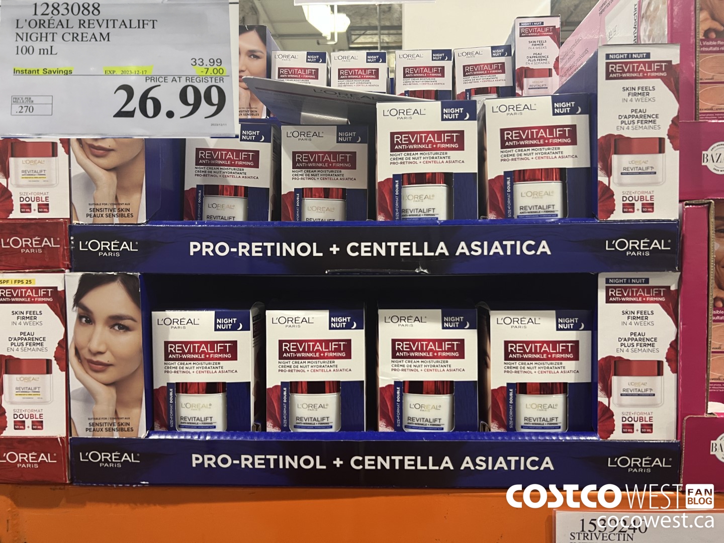 1283088 L'OREAL REVITALIFT NIGHT CREAM 100 mL ($7.00 INSTANT SAVINGS EXPIRES ON 2023-12-17) $26.99