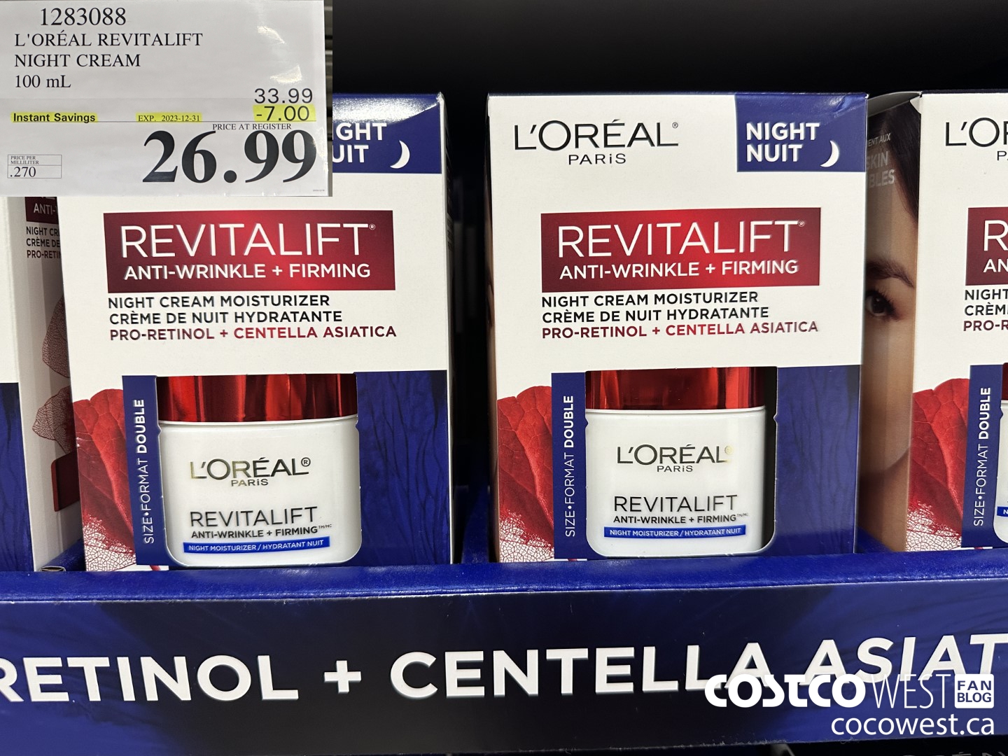 1283088 L'OREAL REVITALIFT NIGHT CREAM 100 mL ($7.00 INSTANT SAVINGS EXPIRES ON 2023-12-31) $26.99