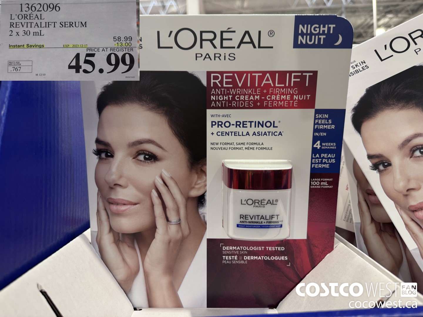 1362096 L'OREAL REVITALIFT SERUM 2 X 30 ML ($13.00 INSTANT SAVINGS EXPIRES ON 2023-12-17) $45.99