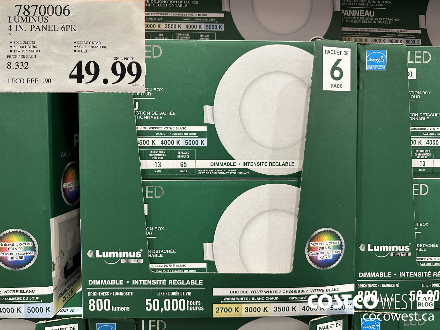 7870006 LUMINUS 4 IN. PANEL 6PK $49.99