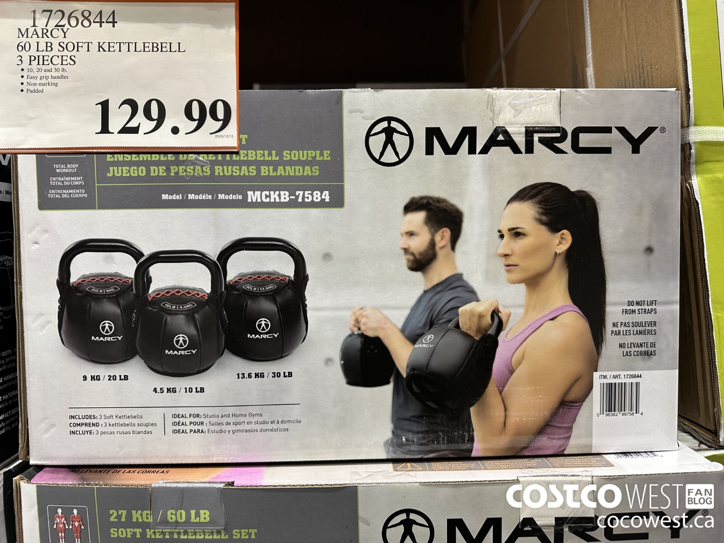 1726844 MARCY 60 LB SOFT KETTLEBELL 3 PIECES $129.99