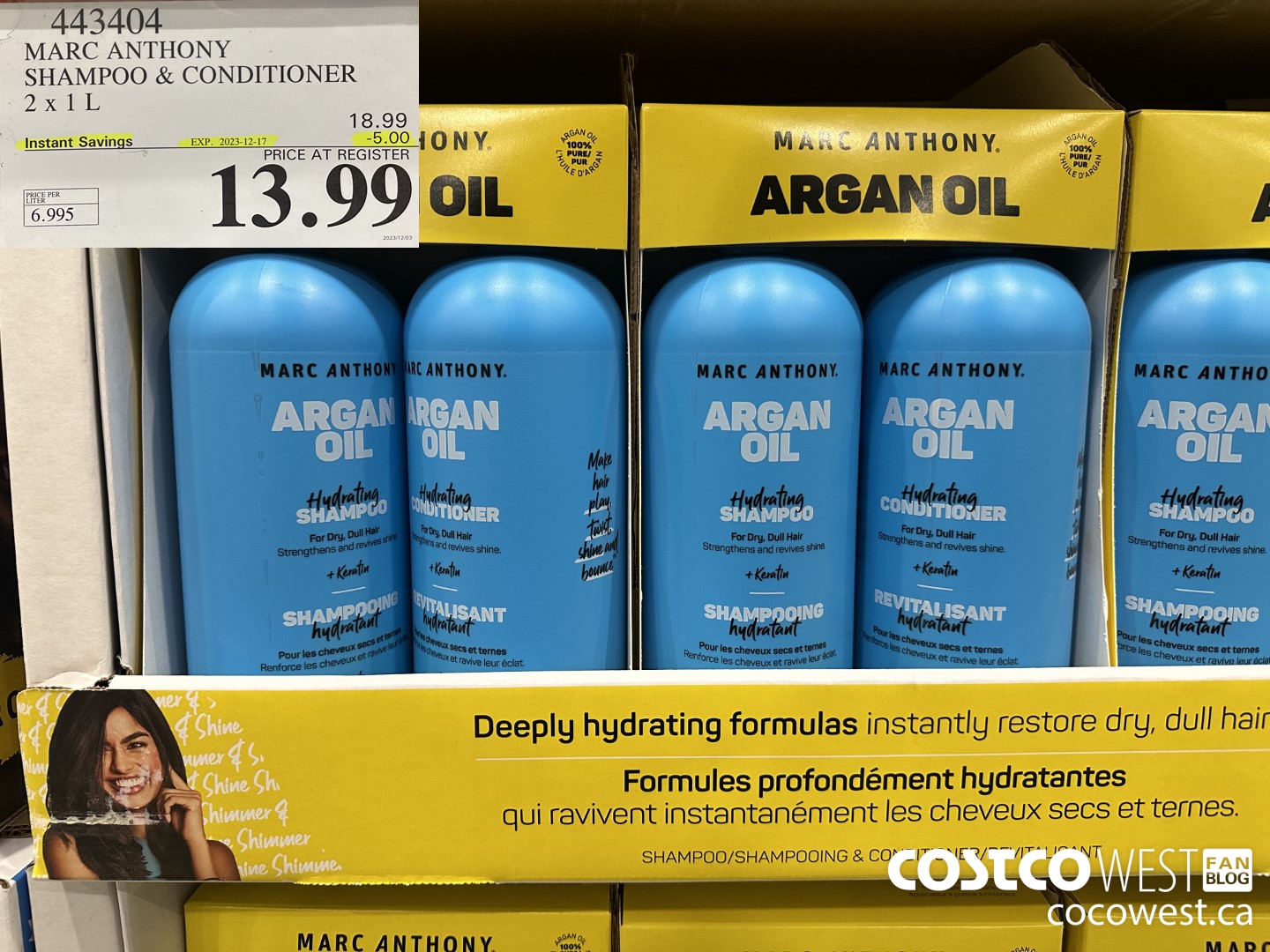 443404 MARC ANTHONY SHAMPOO & CONDITIONER 2 X 1L ($5.00 INSTANT SAVINGS EXPIRES ON 2023-12-17) $13.99