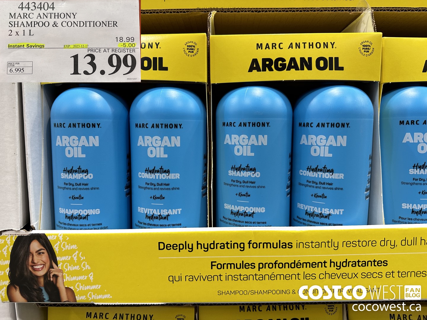 443404 MARC ANTHONY SHAMPOO & CONDITIONER 2 X 1L ($5.00 INSTANT SAVINGS EXPIRES ON 2023-12-17) $13.99