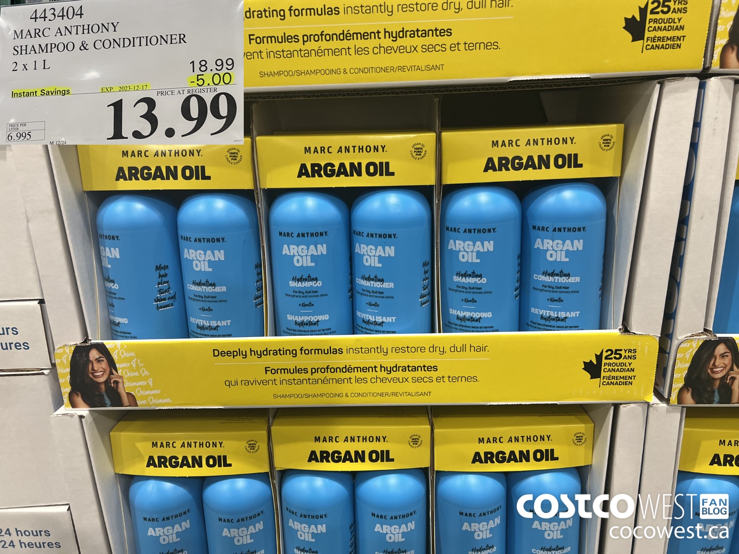 443404 MARC ANTHONY SHAMPOO & CONDITIONER 2 X 1L ($5.00 INSTANT SAVINGS EXPIRES ON 2023-12-17) $13.99