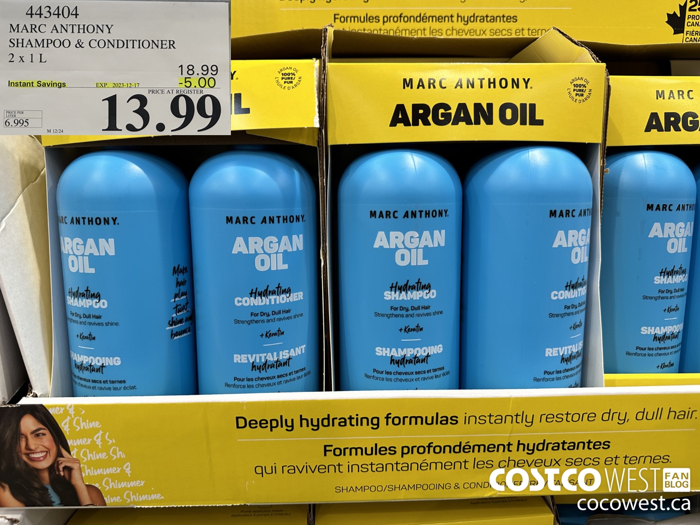 443404 MARC ANTHONY SHAMPOO & CONDITIONER 2 X 1L ($5.00 INSTANT SAVINGS EXPIRES ON 2023-12-17) $13.99