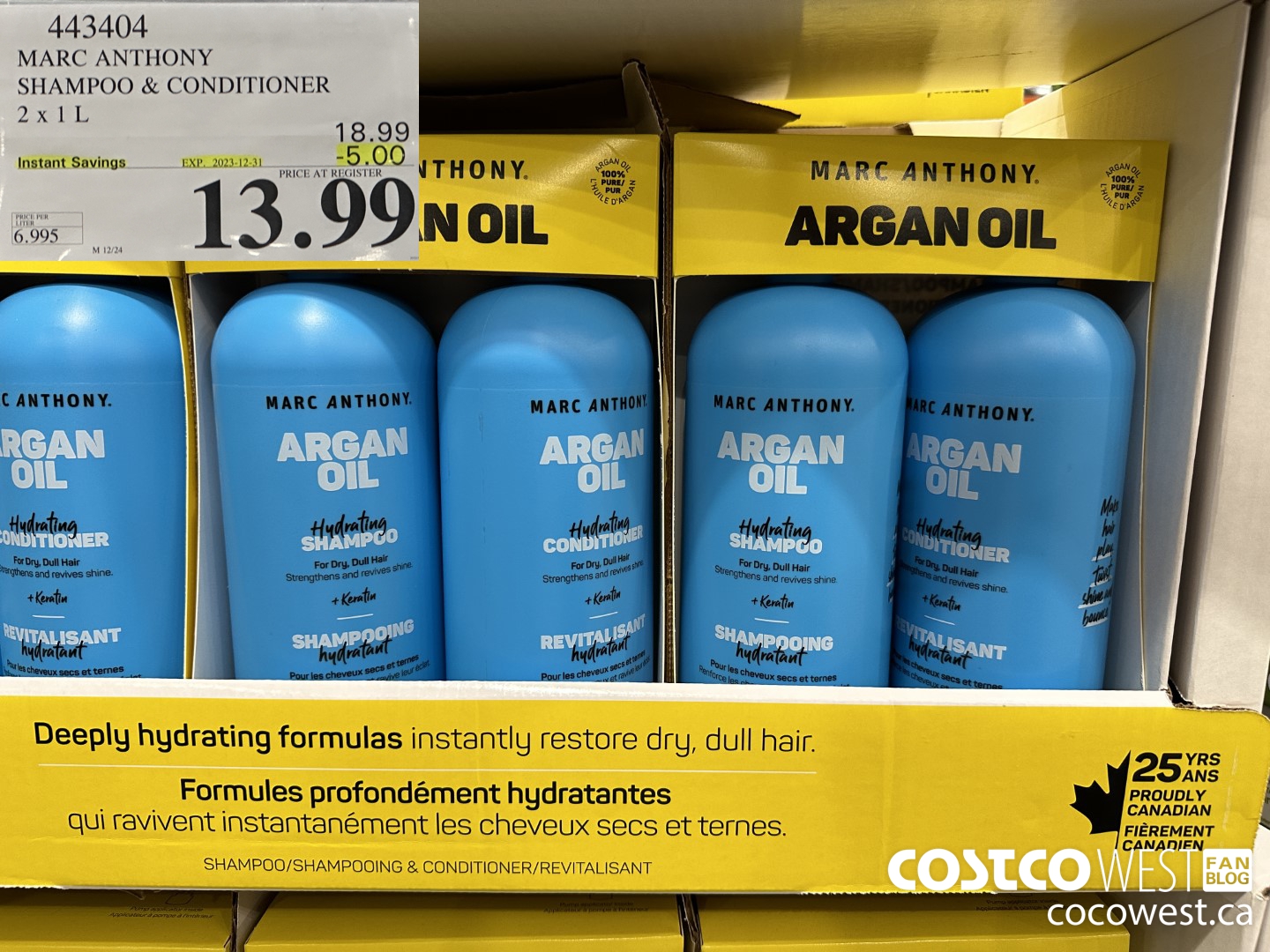 443404 MARC ANTHONY SHAMPOO & CONDITIONER 2 X 1L ($5.00 INSTANT SAVINGS EXPIRES ON 2023-12-31) $13.99