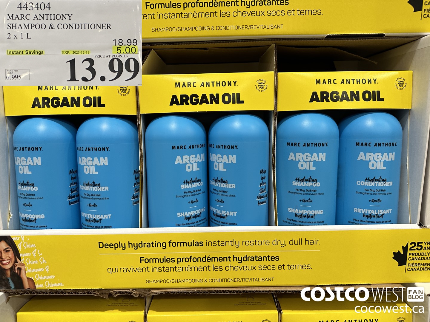 443404 MARC ANTHONY SHAMPOO & CONDITIONER 2 X 1L ($5.00 INSTANT SAVINGS EXPIRES ON 2023-12-31) $13.99