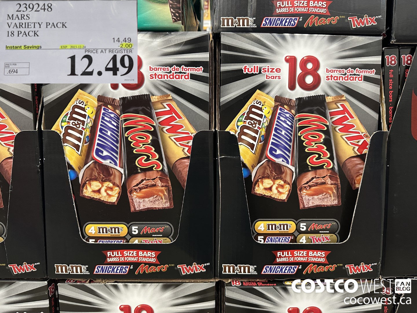 239248 MARS VARIETY PACK 18 PACK ($2.50 INSTANT SAVINGS EXPIRES ON 2023-12-24) $12.99