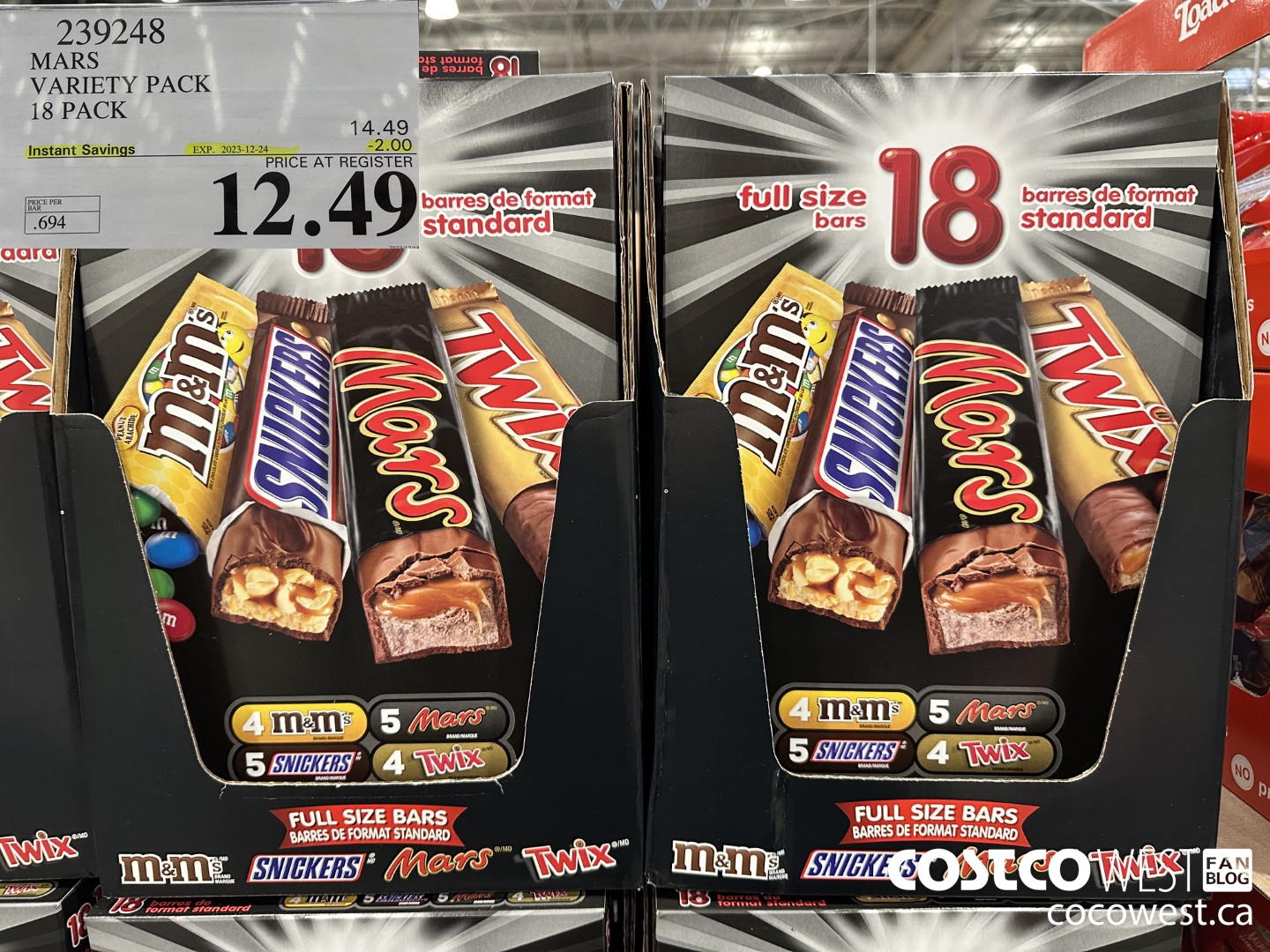 239248 MARS VARIETY PACK 18 PACK ($2.00 INSTANT SAVINGS EXPIRES ON 2023-12-24) $12.49