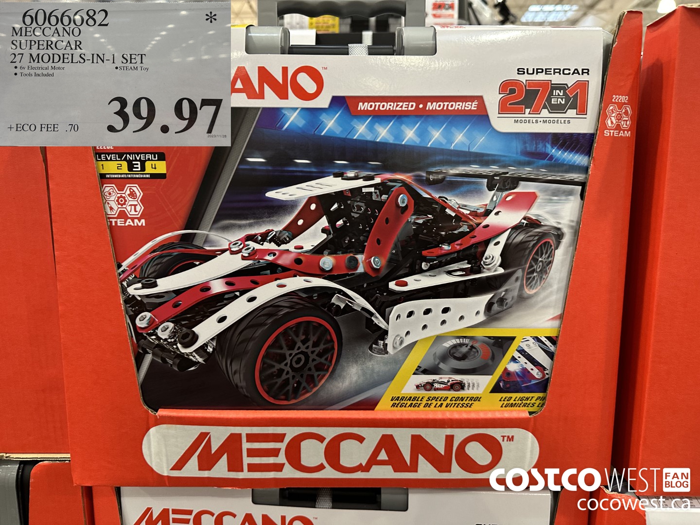 6066682 MECCANO SUPERCAR 27 MODELS-IN-1 SET $39.97