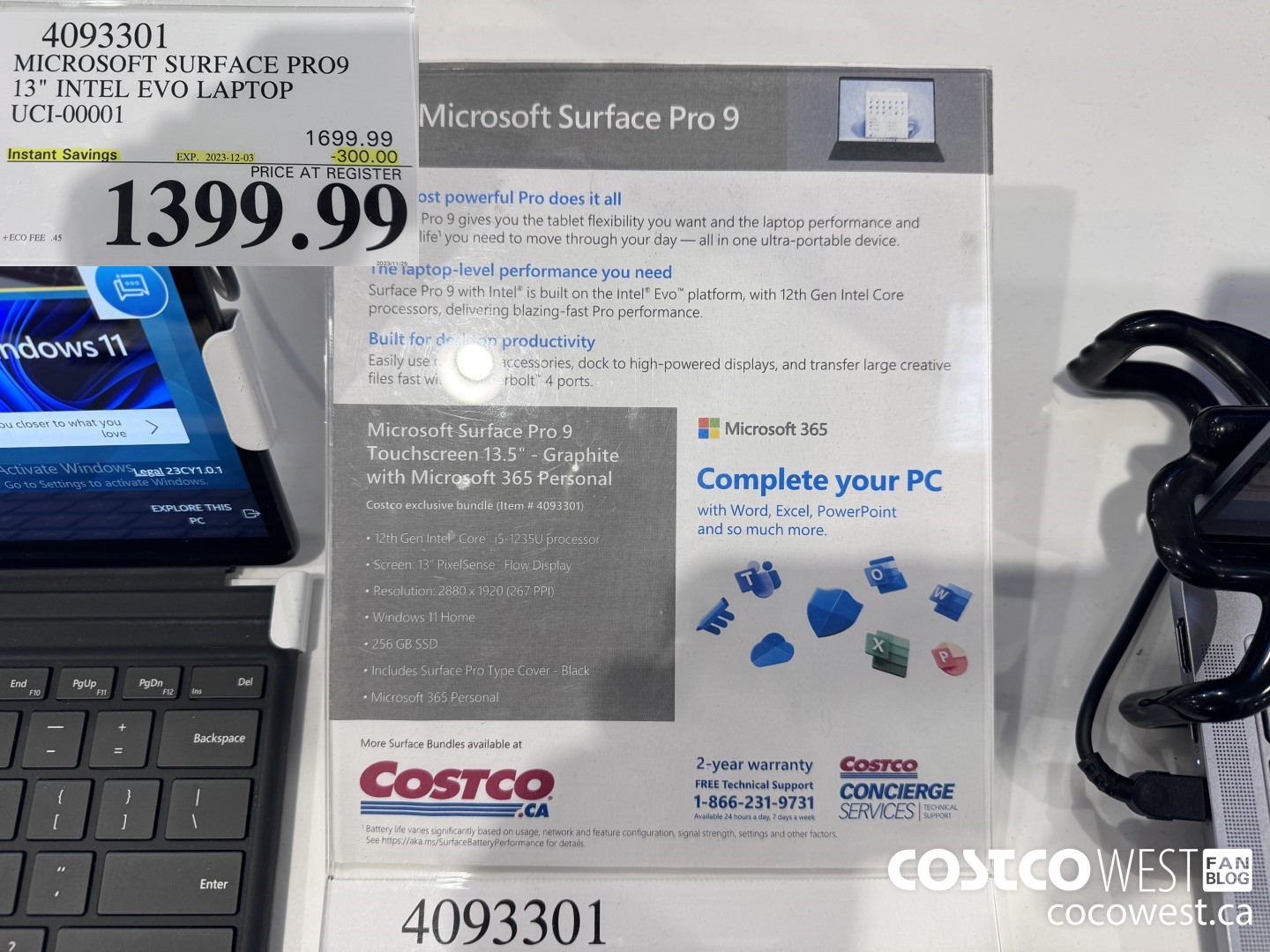 4093301 MICROSOFT SURFACE PRO9 13.0