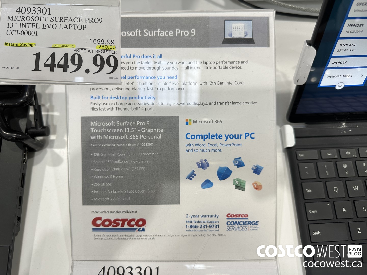 4093301 MICROSOFT SURFACE PRO9 13.0