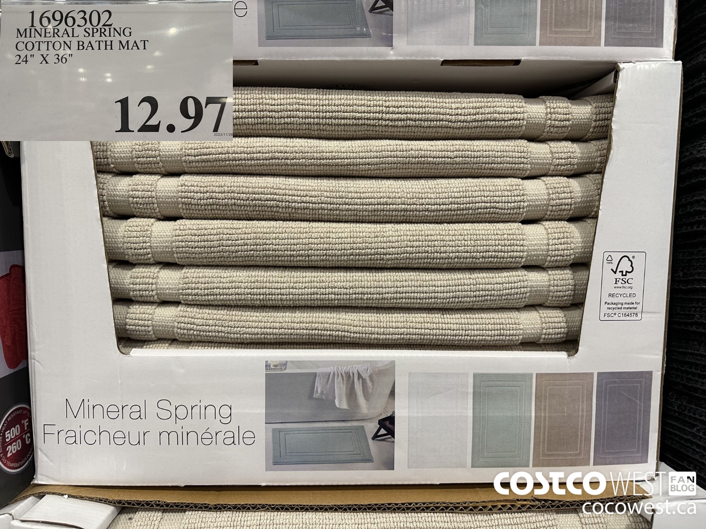 1696302 MINERAL SPRING COTTON BATH MAT 24
