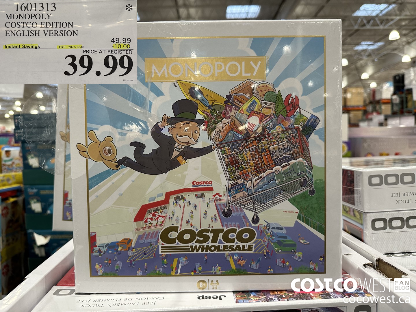 1601313 MONOPOLY COSTCO EDITION ENGLISH VERSION ($10.00 INSTANT SAVINGS EXPIRES ON 2023-12-10) $39.99
