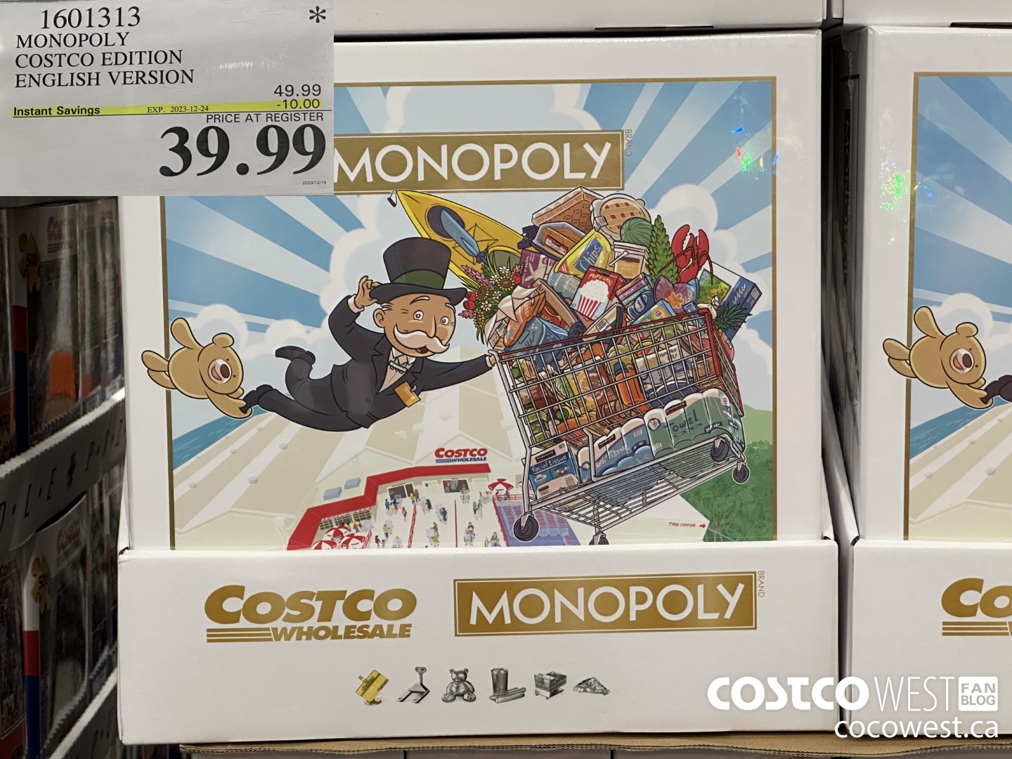 1601313 MONOPOLY COSTCO EDITION ENGLISH VERSION ($10.00 INSTANT SAVINGS EXPIRES ON 2023-12-24) $39.99