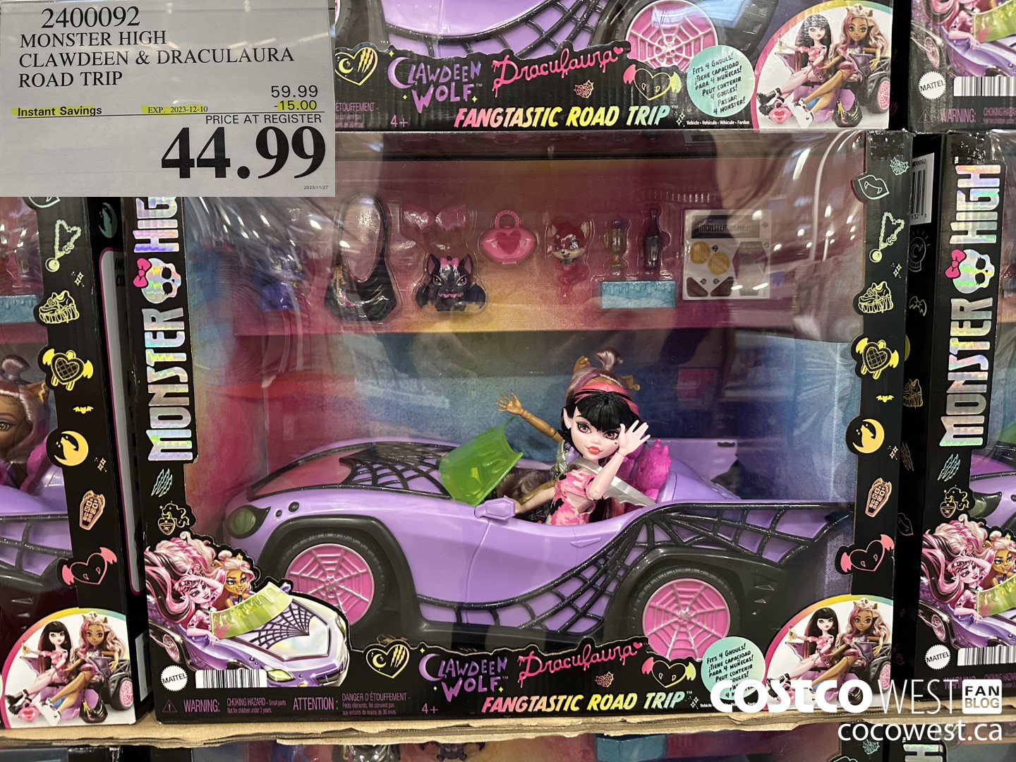 2400092 MONSTER HIGH CLAWDEEN & DRACULAURA ROAD TRIP ($15.00 INSTANT SAVINGS EXPIRES ON 2023-12-10) $44.99