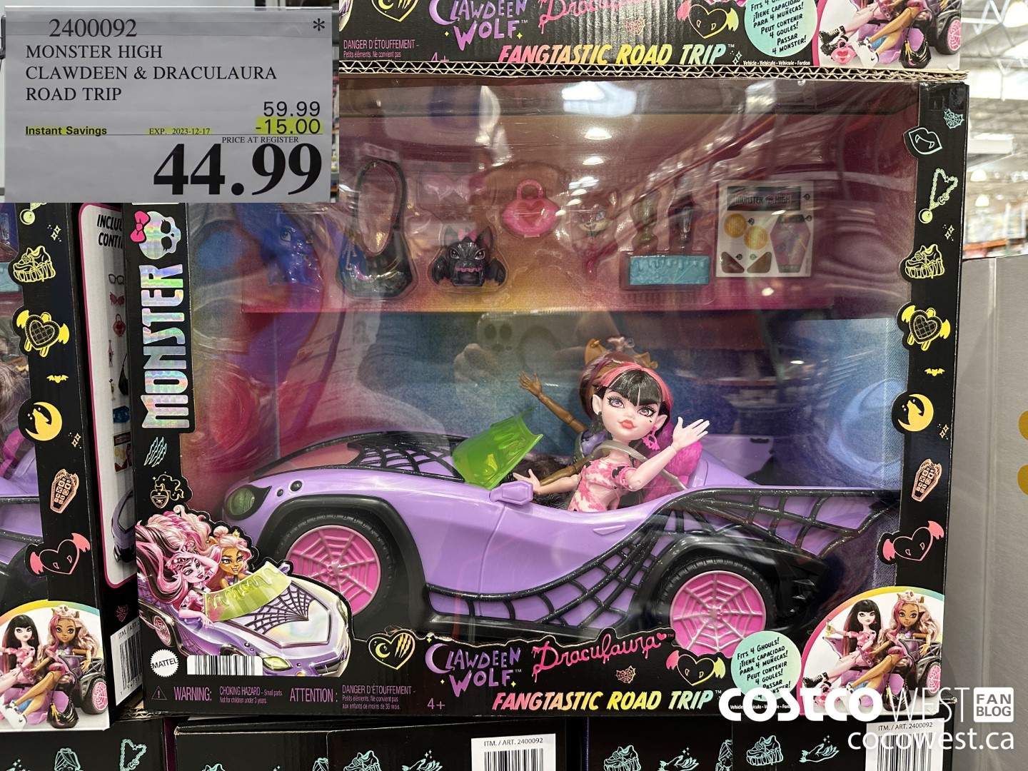 2400092 MONSTER HIGH CLAWDEEN & DRACULAURA ROAD TRIP ($15.00 INSTANT SAVINGS EXPIRES ON 2023-12-17) $44.99