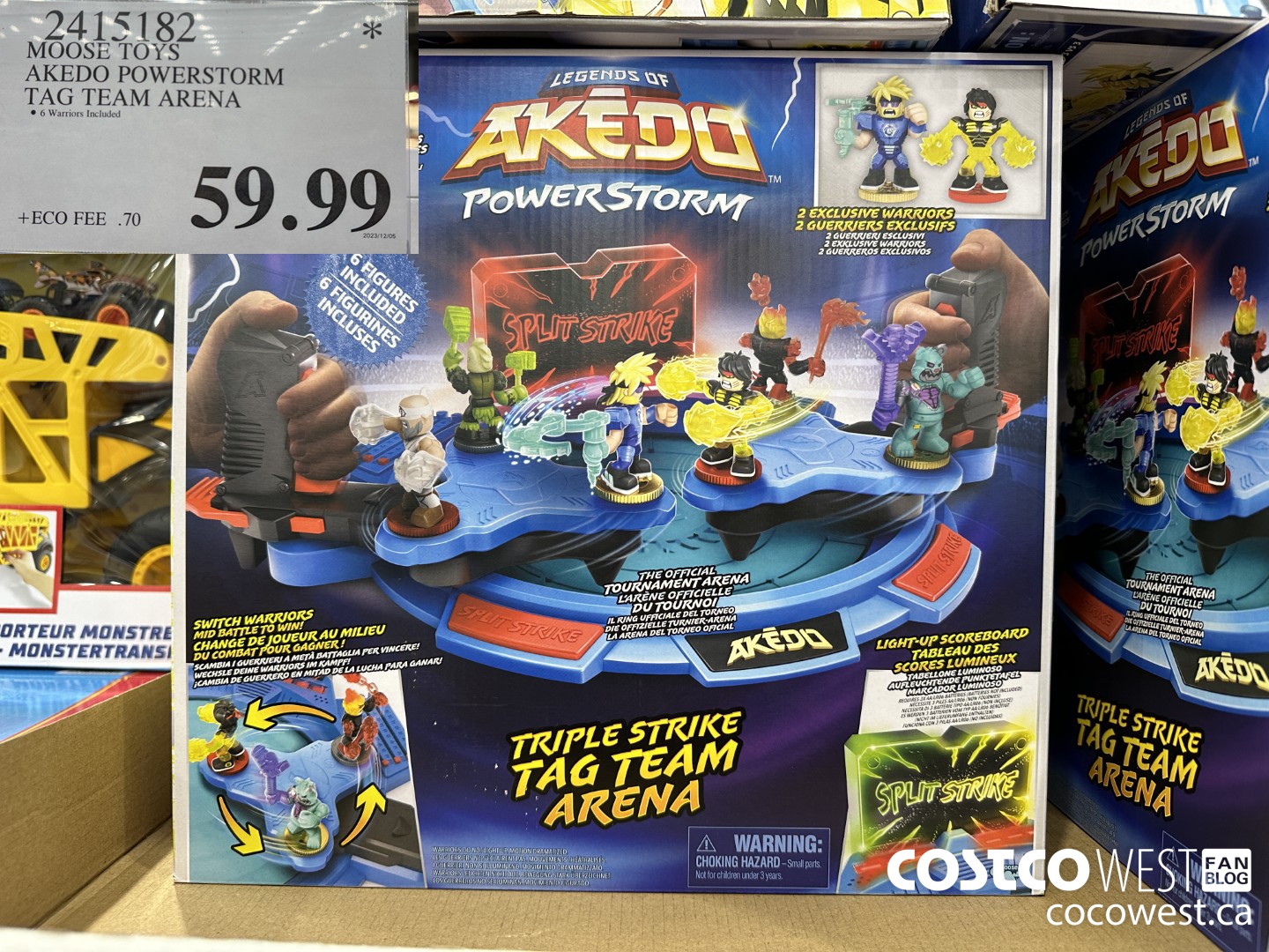 2415182 MOOSE TOYS AKEDO POWERSTORM TAG TEAM ARENA $59.99