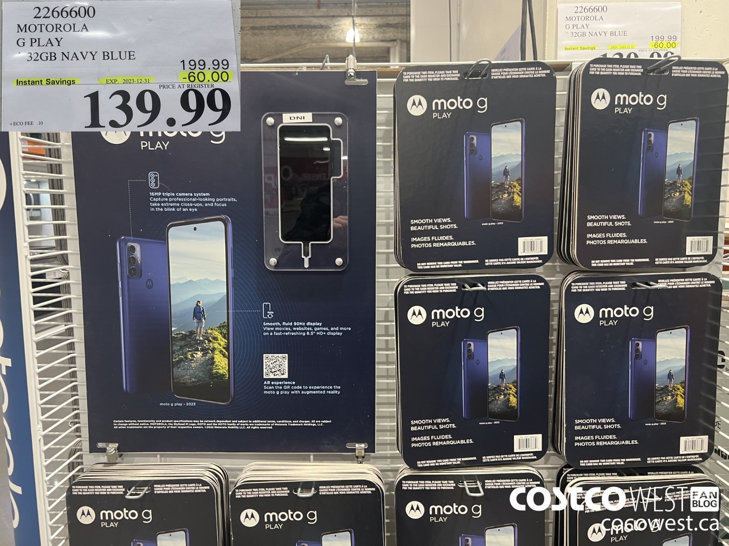 2266600 MOTOROLA G PLAY 32GB NAVY BLUE ($60.00 INSTANT SAVINGS EXPIRES ON 2023-12-31) $139.99