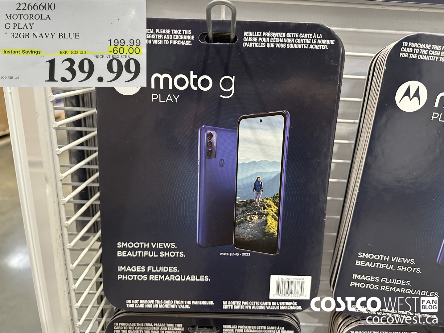 2266600 MOTOROLA G PLAY 32GB NAVY BLUE ($60.00 INSTANT SAVINGS EXPIRES ON 2023-12-31) $139.99