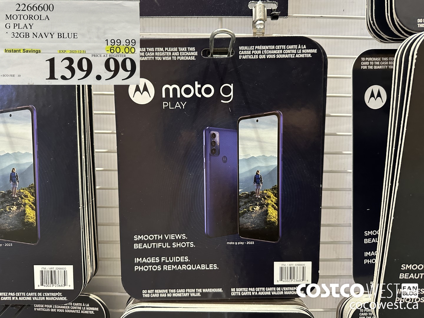 2266600 MOTOROLA G PLAY 32GB NAVY BLUE ($60.00 INSTANT SAVINGS EXPIRES ON 2023-12-31) $139.99