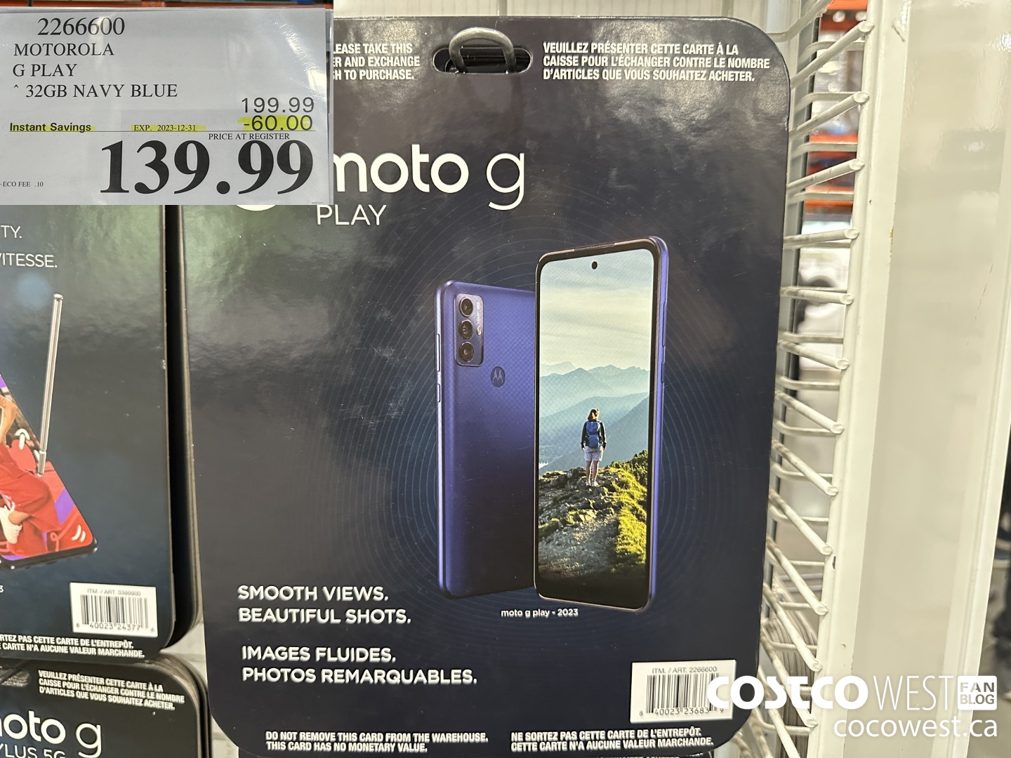 2266600 MOTOROLA G PLAY 32GB NAVY BLUE ($60.00 INSTANT SAVINGS EXPIRES ON 2023-12-31) $139.99