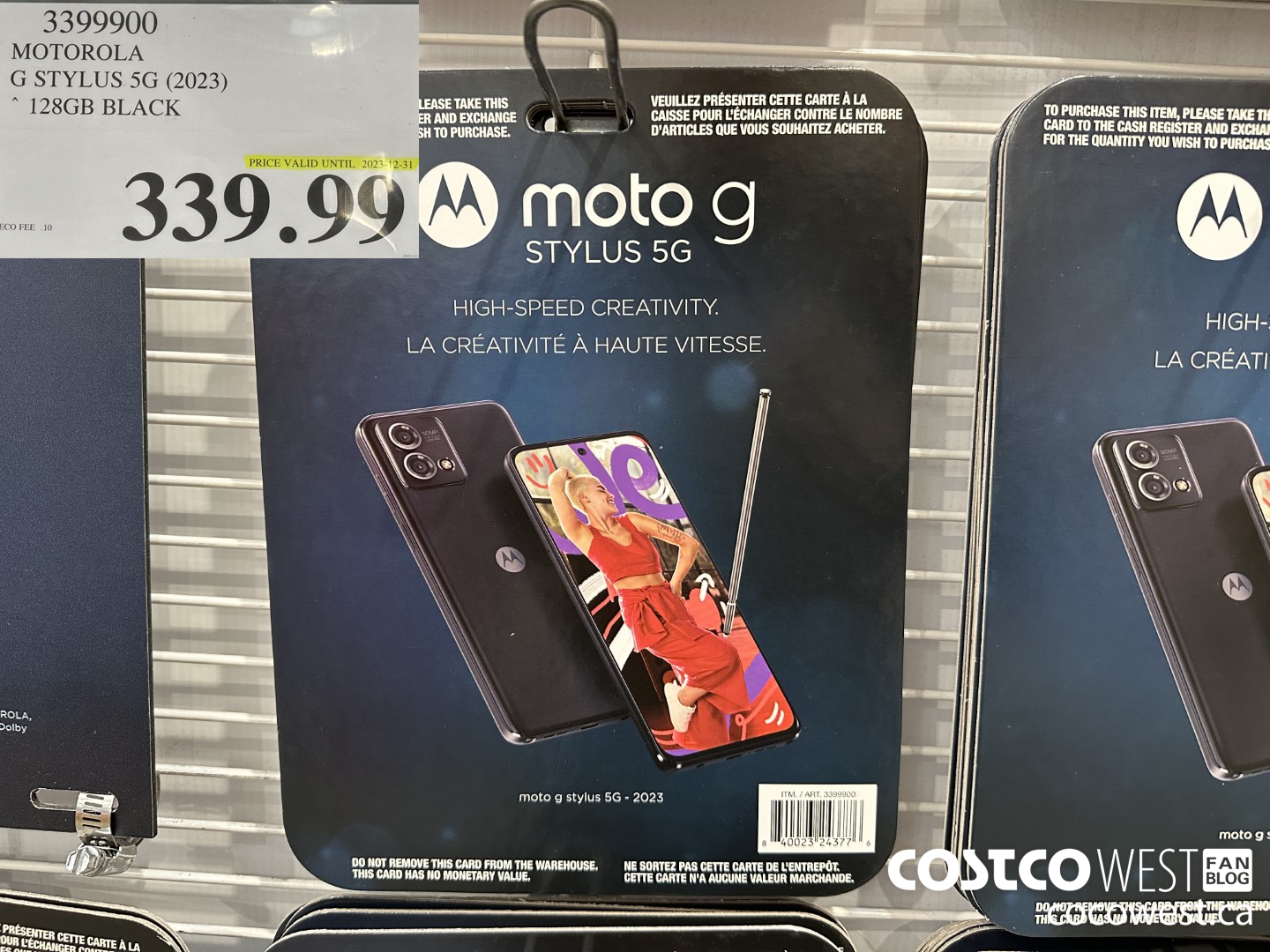 3399900 MOTOROLA G STYLUS 5G (2023) 128GB BLACK (EXPIRES ON 2023-12-31) $339.99