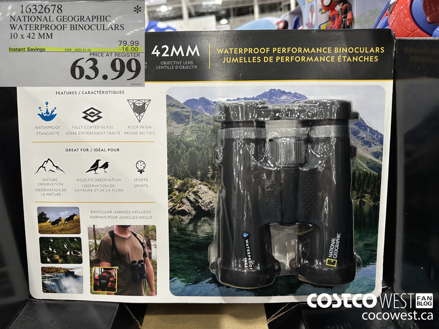 1632678 NATIONAL GEOGRAPHIC WATERPROOF BINOCULARS 10 X 42 MM ($16.00 INSTANT SAVINGS EXPIRES ON 2023-12-10) $63.99