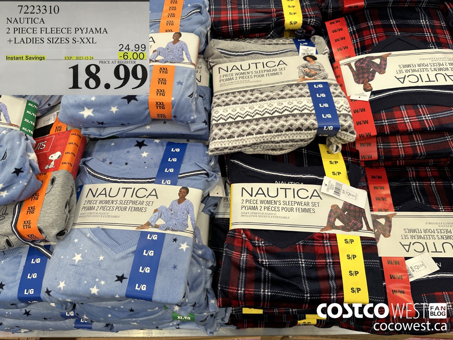 7223310 NAUTICA 2PC FLEECE PYJAMA LADIES SIZES S-XXL ($6.00 INSTANT SAVINGS EXPIRES ON 2023-12-24) $18.99